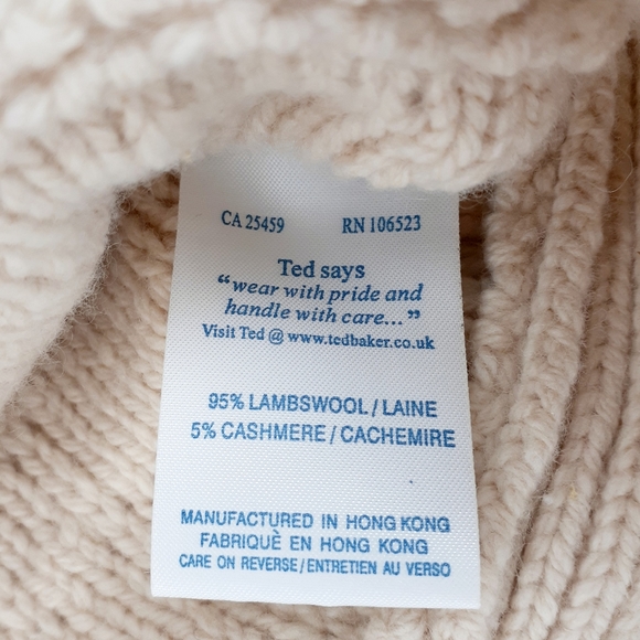 Ted Baker Women's Cream Wrap Sweater. Size 2 - Picture 10 of 11